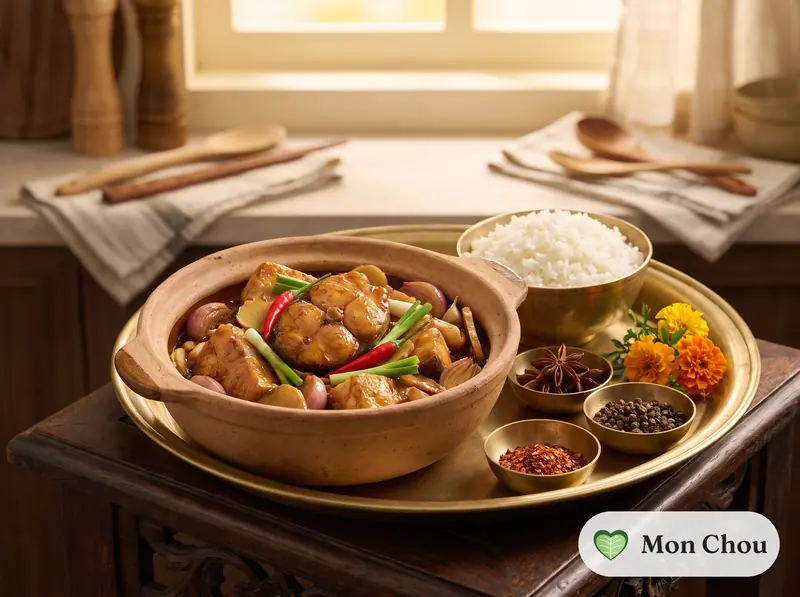 Cá kho tộ et riz