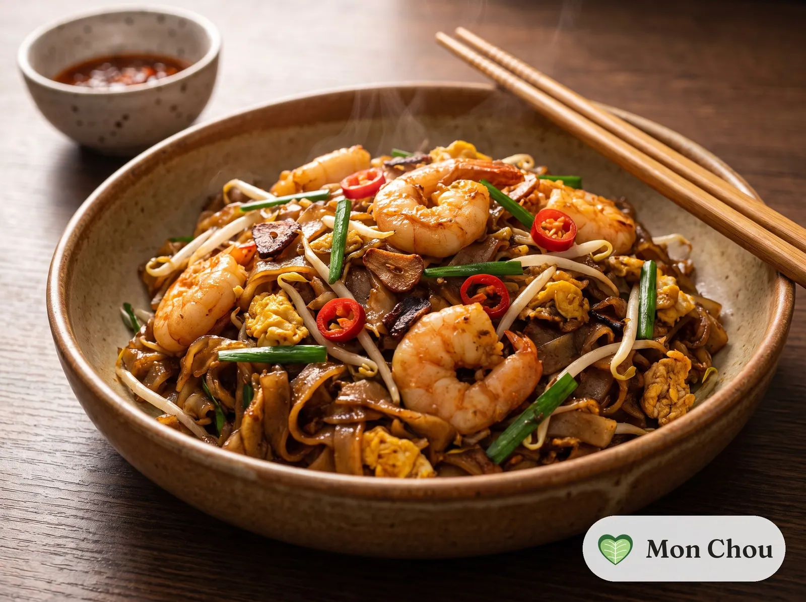 Char Kway Teow mit Garnelen