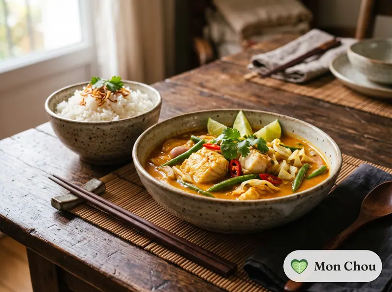 Gaeng som au poisson et riz