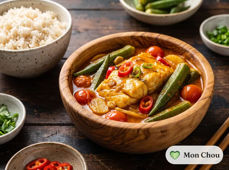 Ikan asam pedas et riz