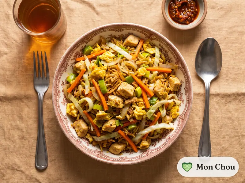 Kottu roti au poulet