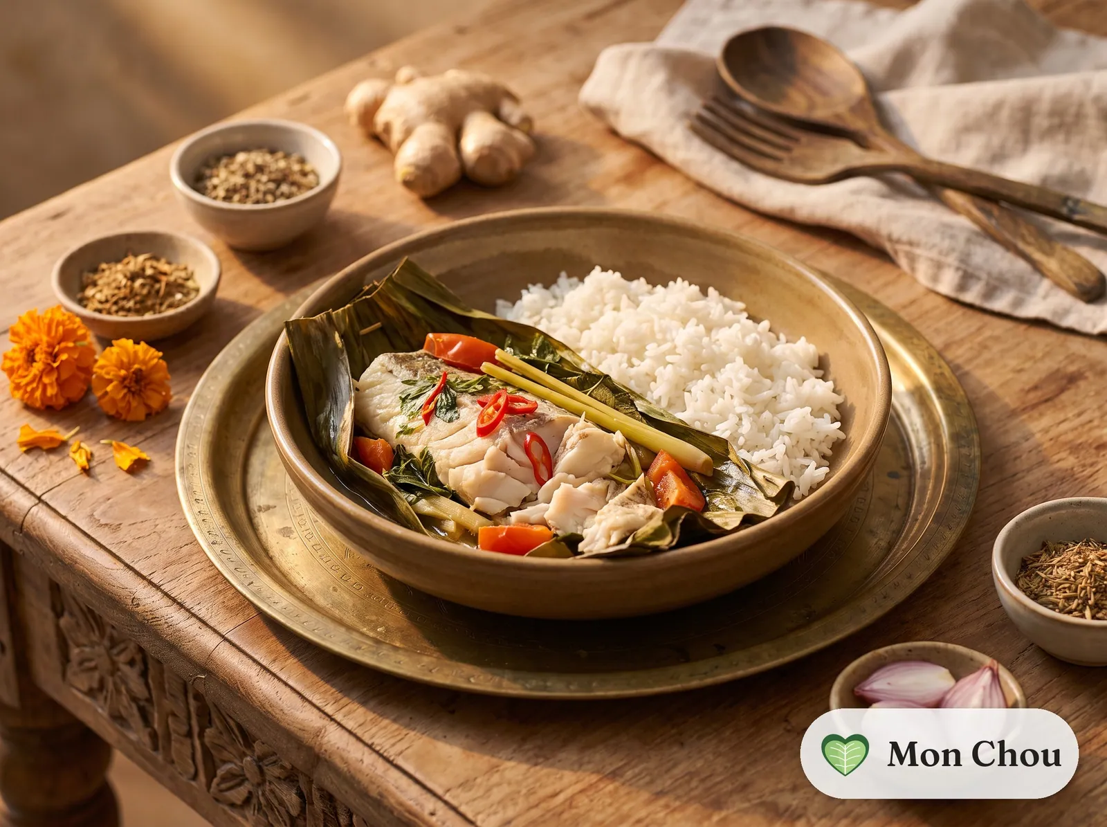 Pepes ikan et riz