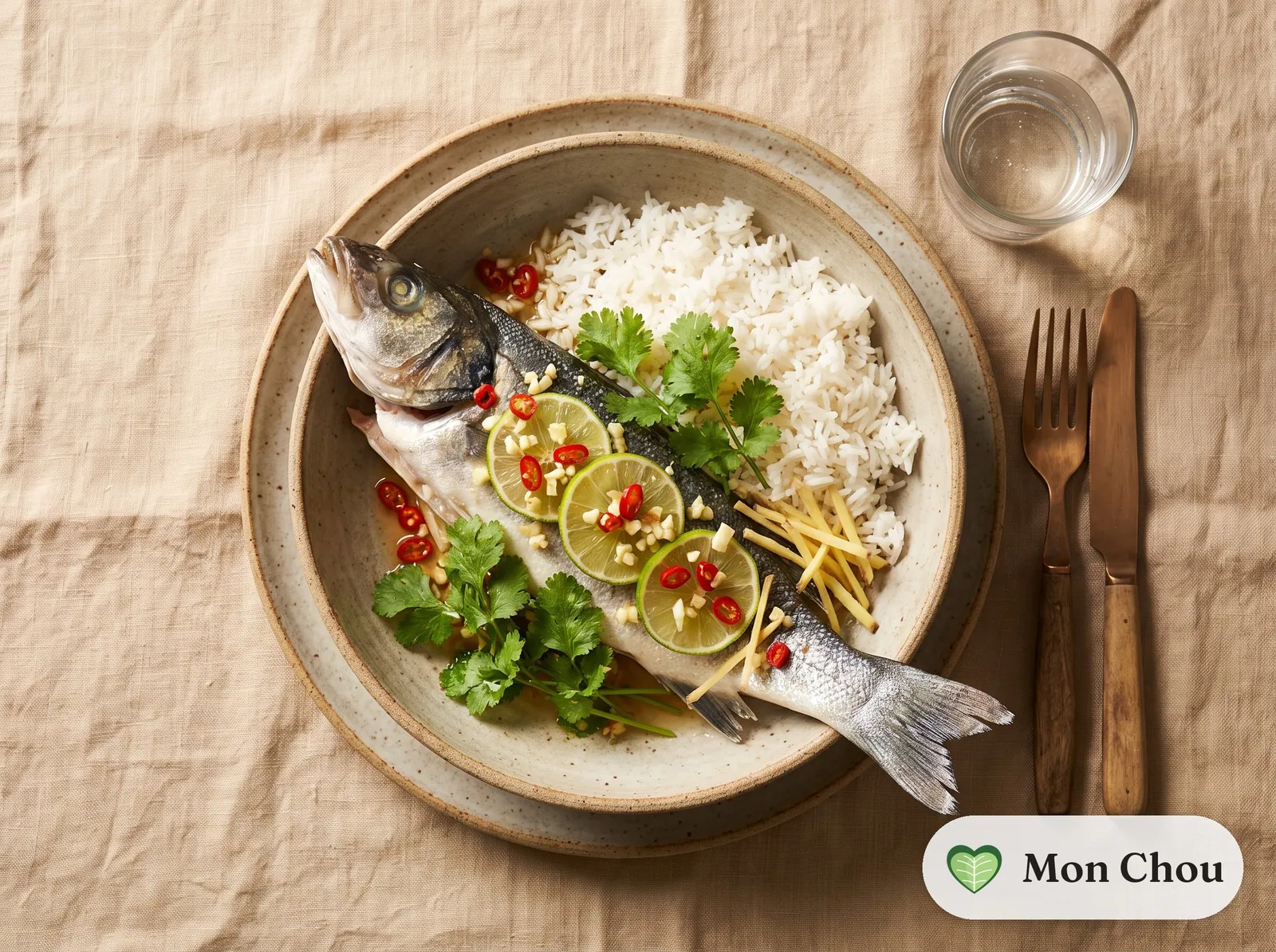 Poisson vapeur au citron vert et riz