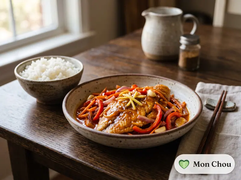 Escabèche de poisson philippin et riz