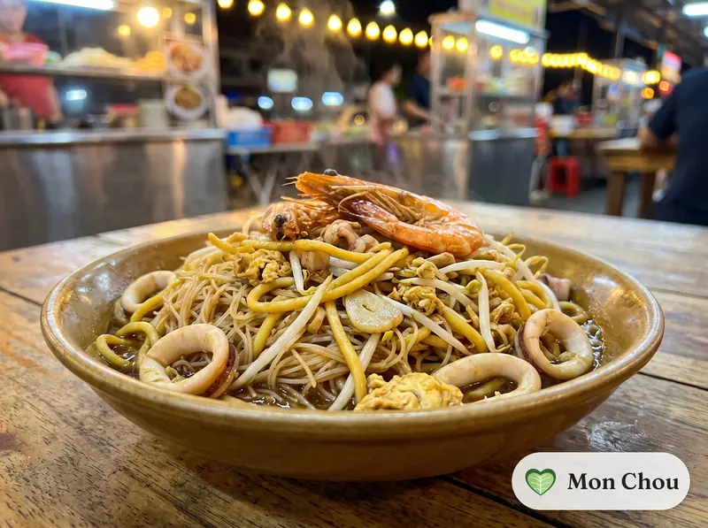 Hokkien mee aux crevettes