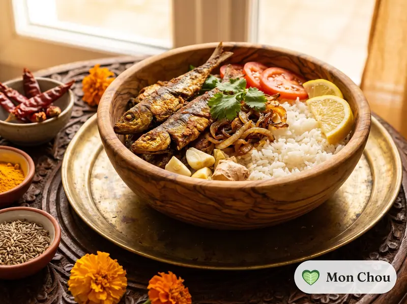 Mathi fry et riz