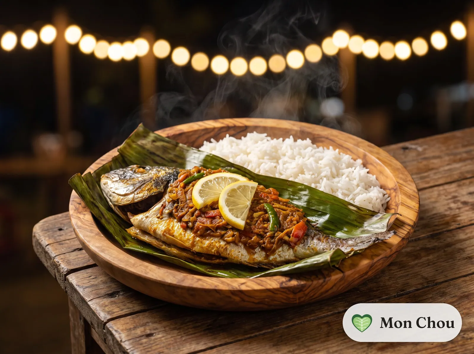 Meen Pollichathu mit Reis