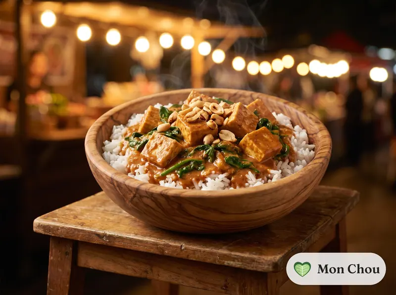 Pra ram au tofu et riz