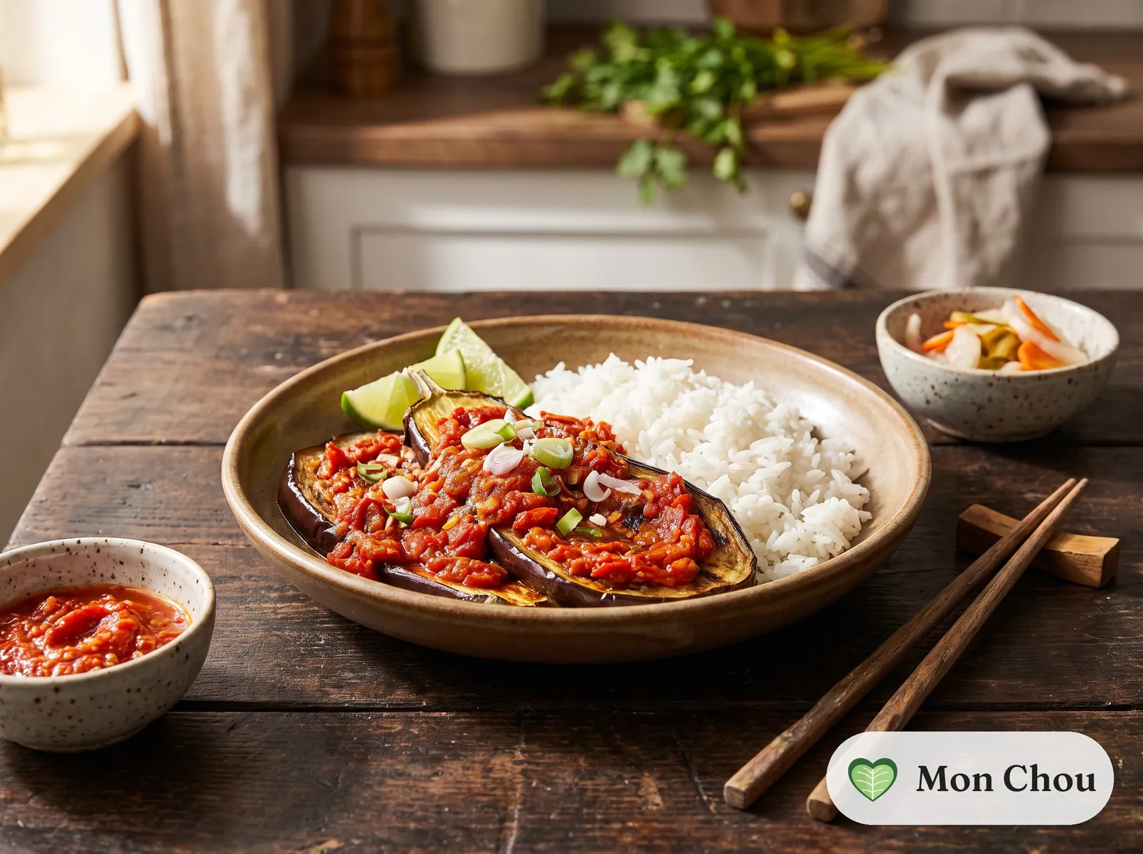 Terong Balado with Rice
