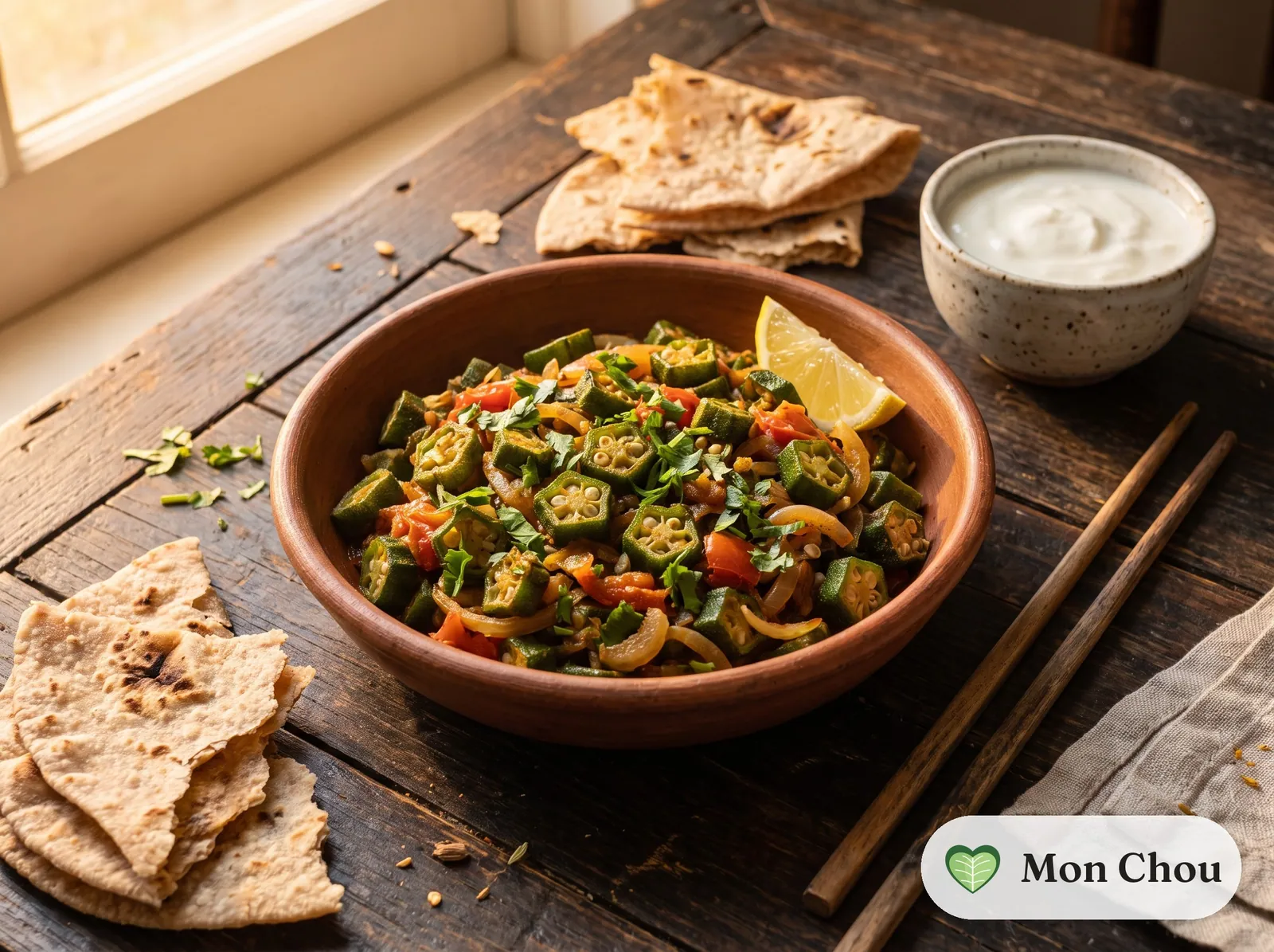Bhindi masala et chapatis