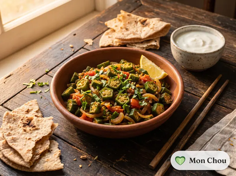 Bhindi masala et chapatis