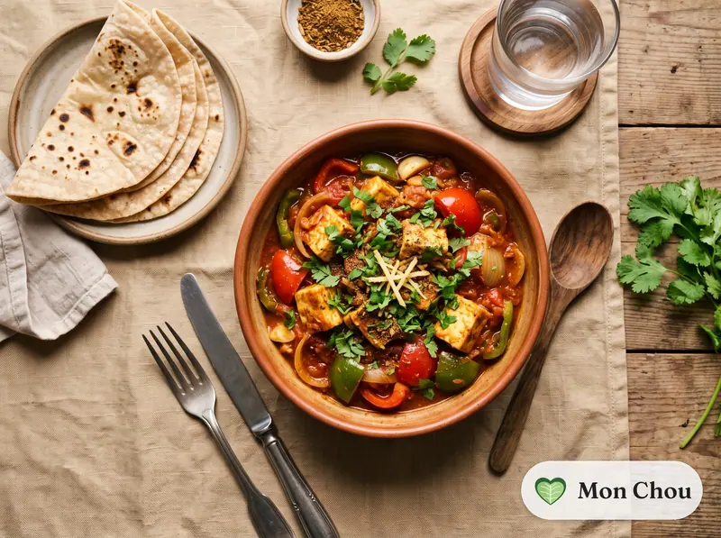 Kadai paneer et chapatis