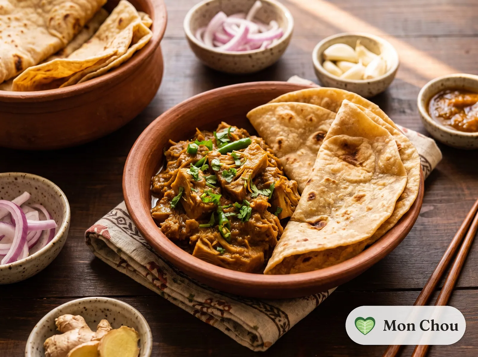 Kathal Masala mit Chapatis