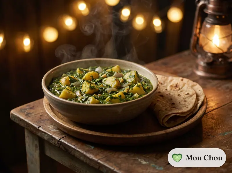 Saag aloo et chapatis