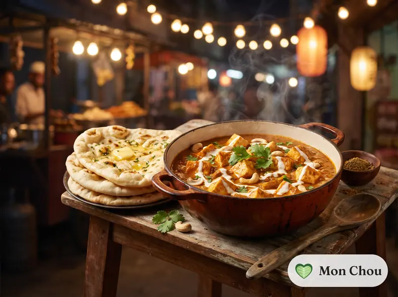 Shahi paneer et naan