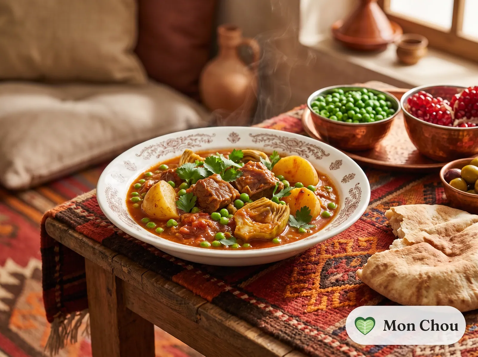 Jelbana, Tunisian lamb and pea stew