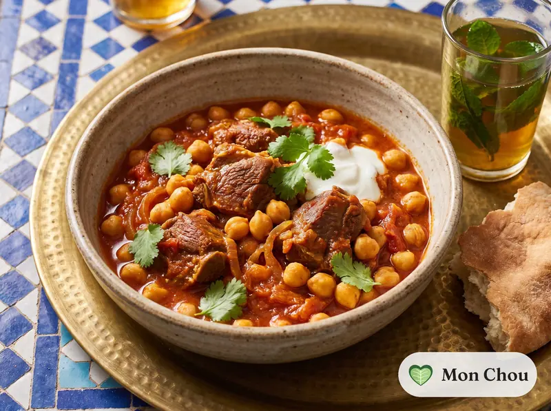 Mermez à l&rsquo;agneau et pois chiches
