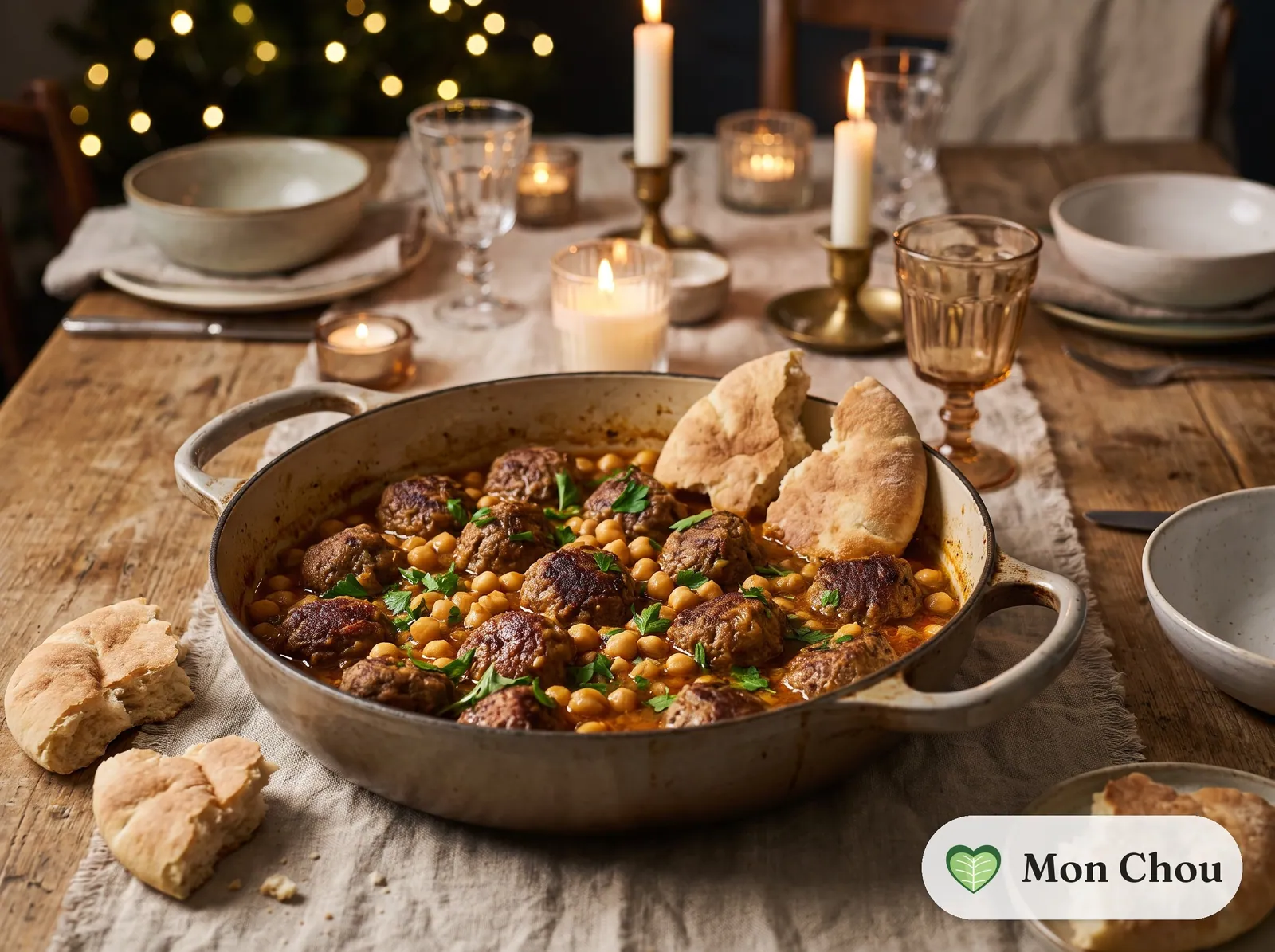 Mtewem, garlic and chickpea meatballs