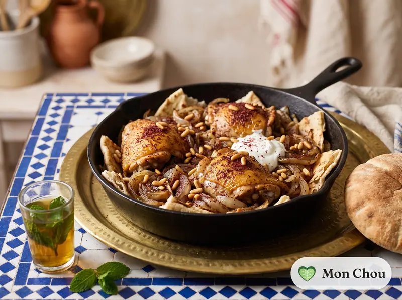 Musakhan au poulet et oignons au sumac