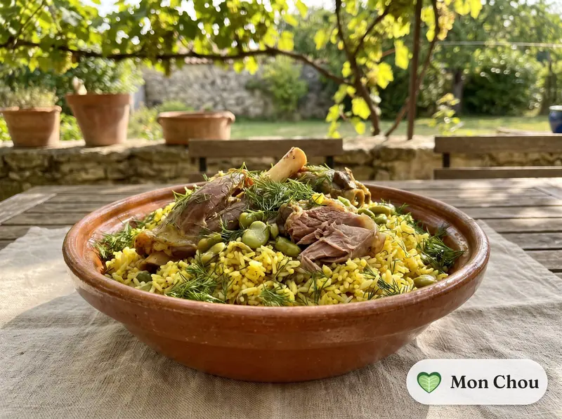 Baghali polo à l&rsquo;agneau