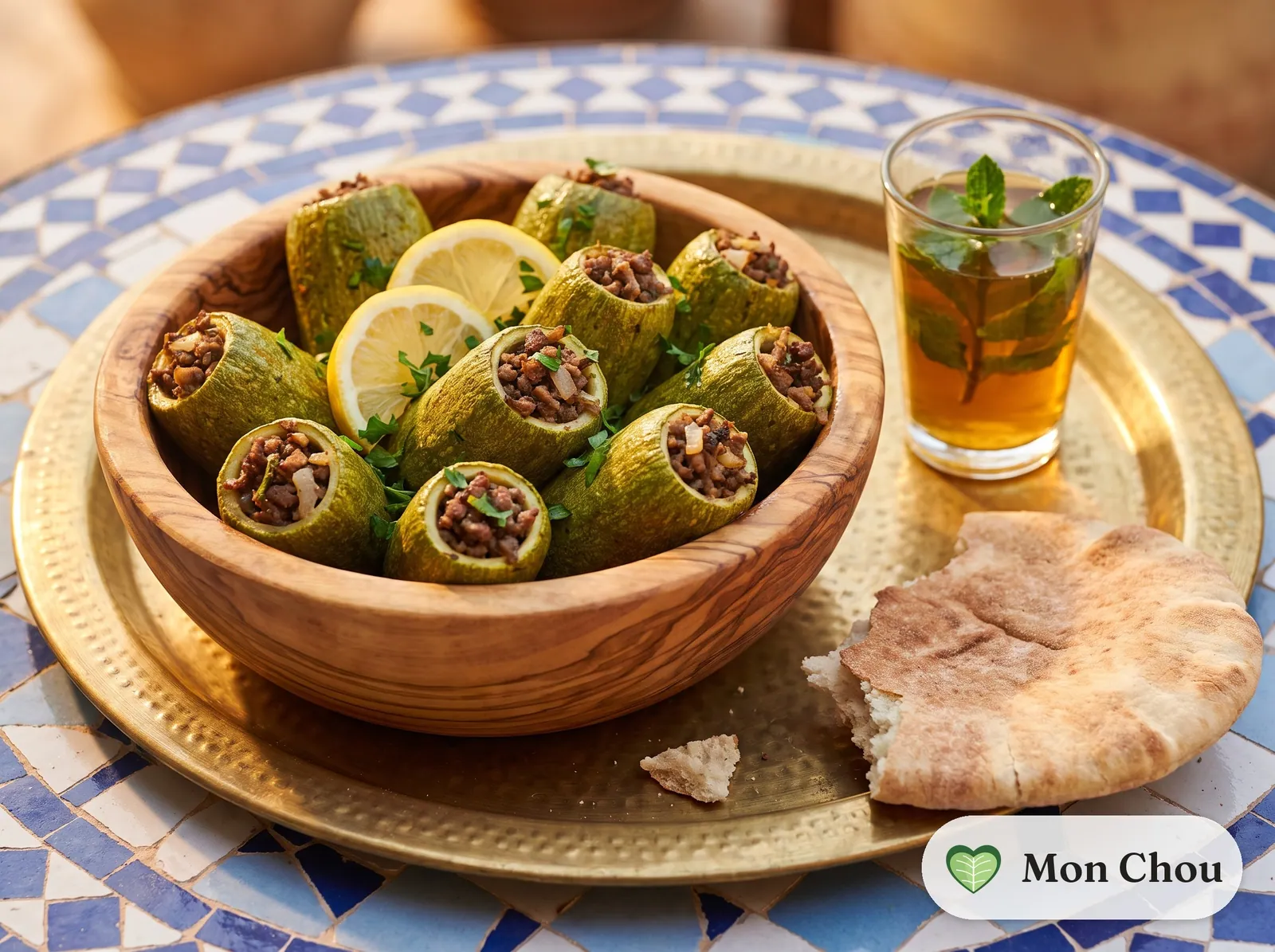 Courgettes farcies à la libanaise