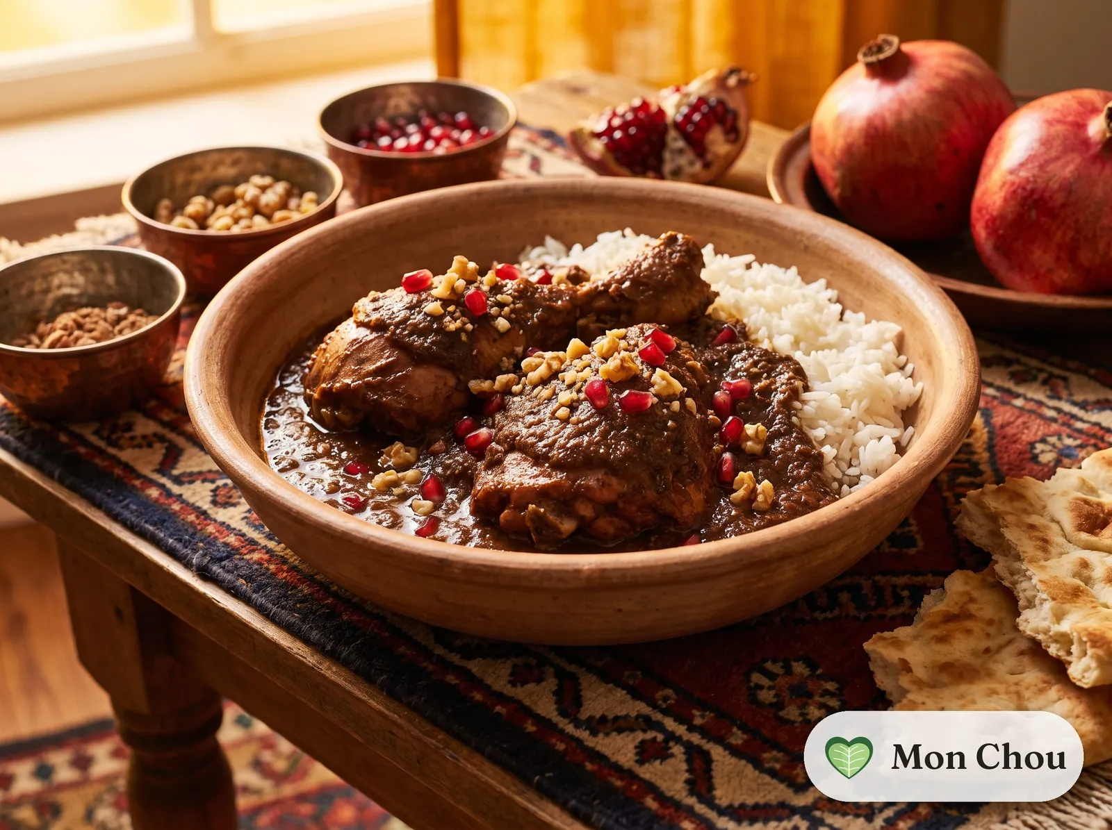 Fesenjan au poulet et riz