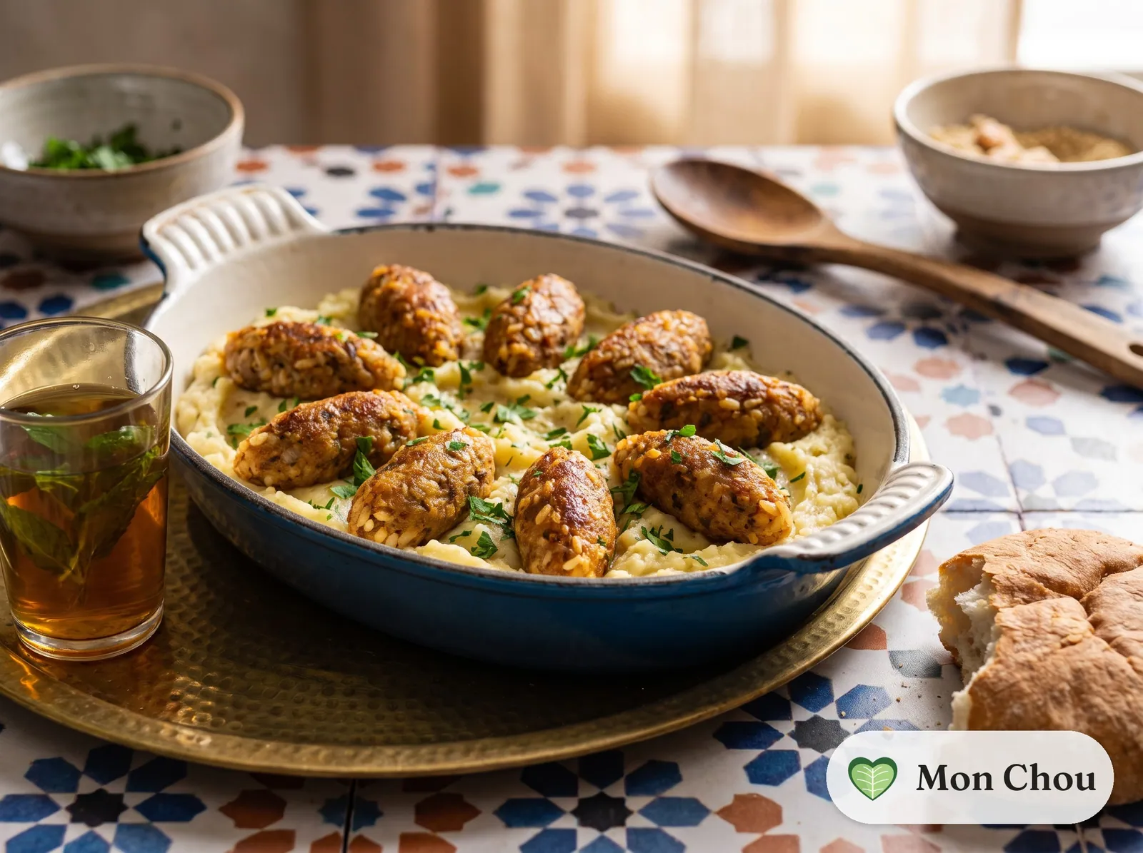 Kadınbudu köfte with mashed potatoes