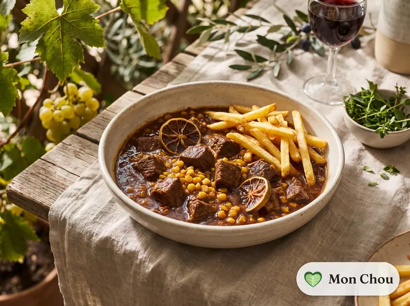 Khoresh gheymeh et riz