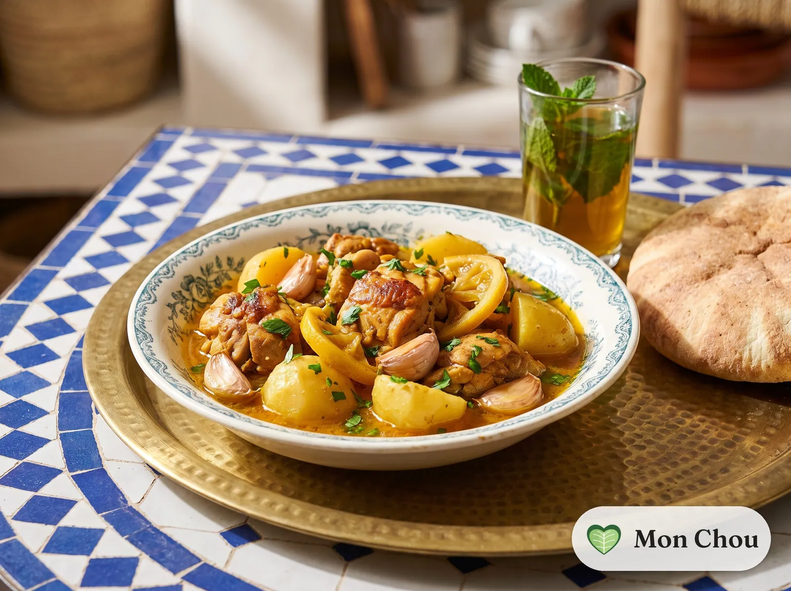 Chicken sofrito with potatoes