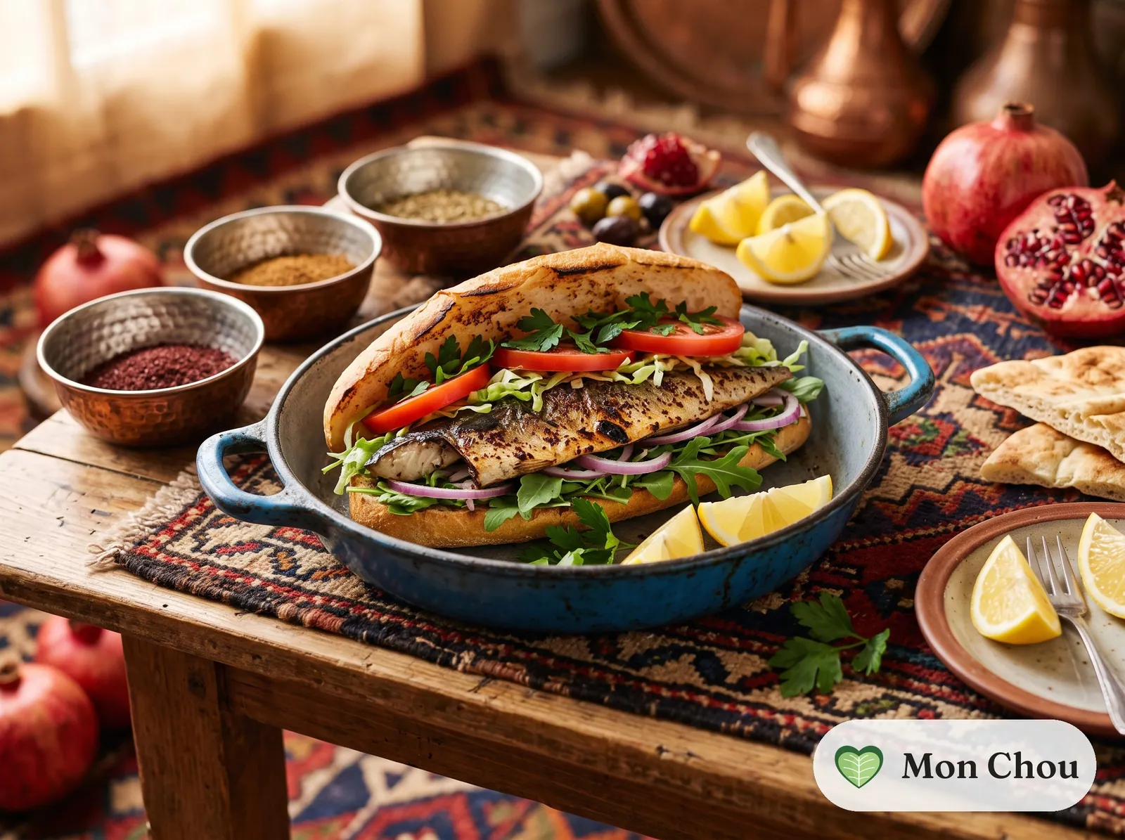 Balık ekmek (Turkish grilled mackerel sandwich)
