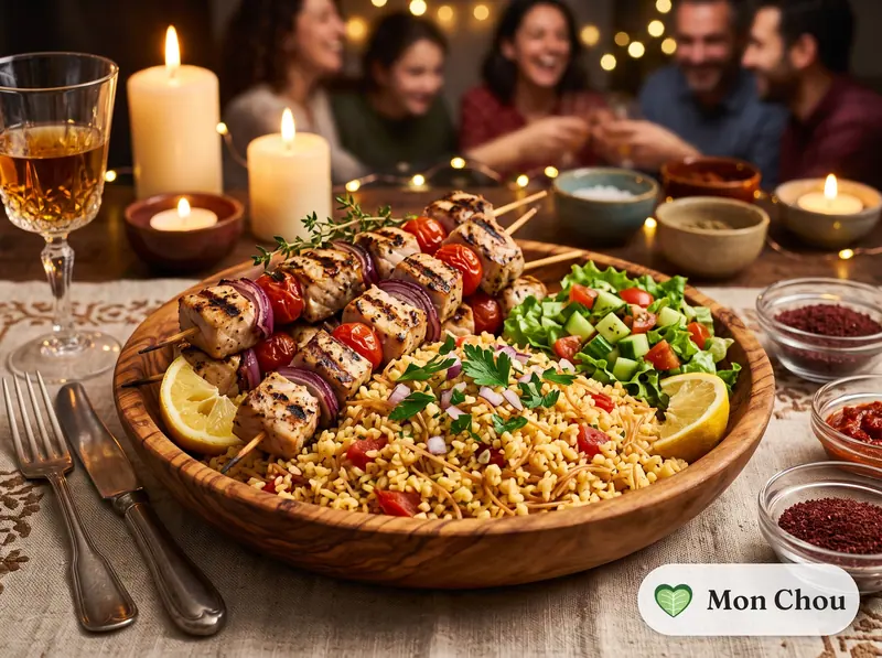Brochettes d&rsquo;espadon à la turque et boulgour