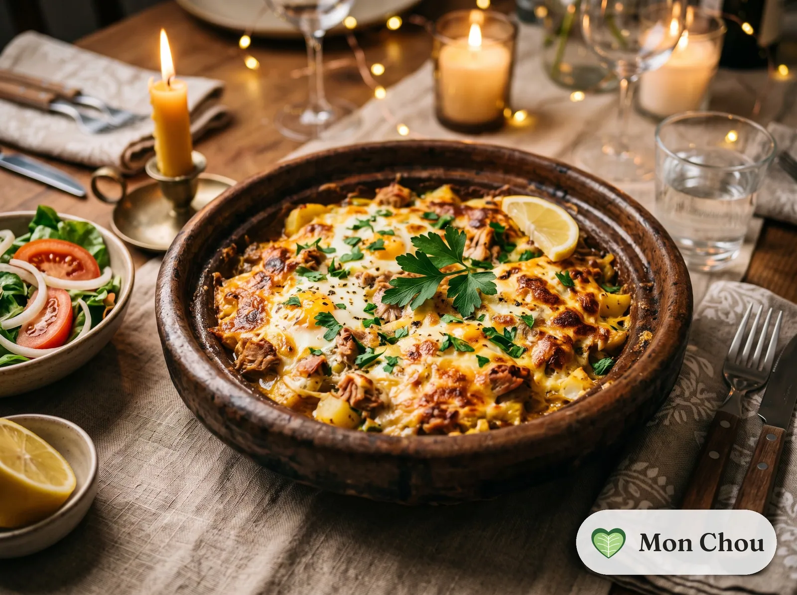 Tajine tunisien au thon et fromage