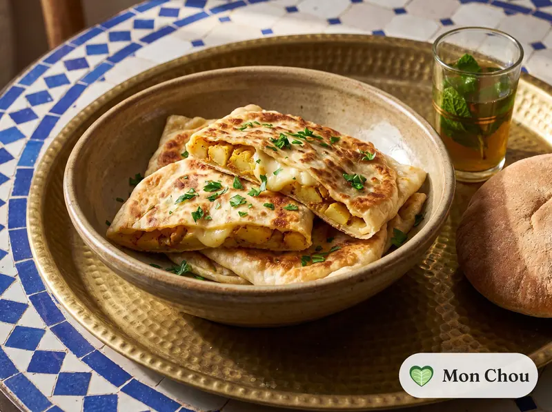 Gözleme aux pommes de terre et fromage