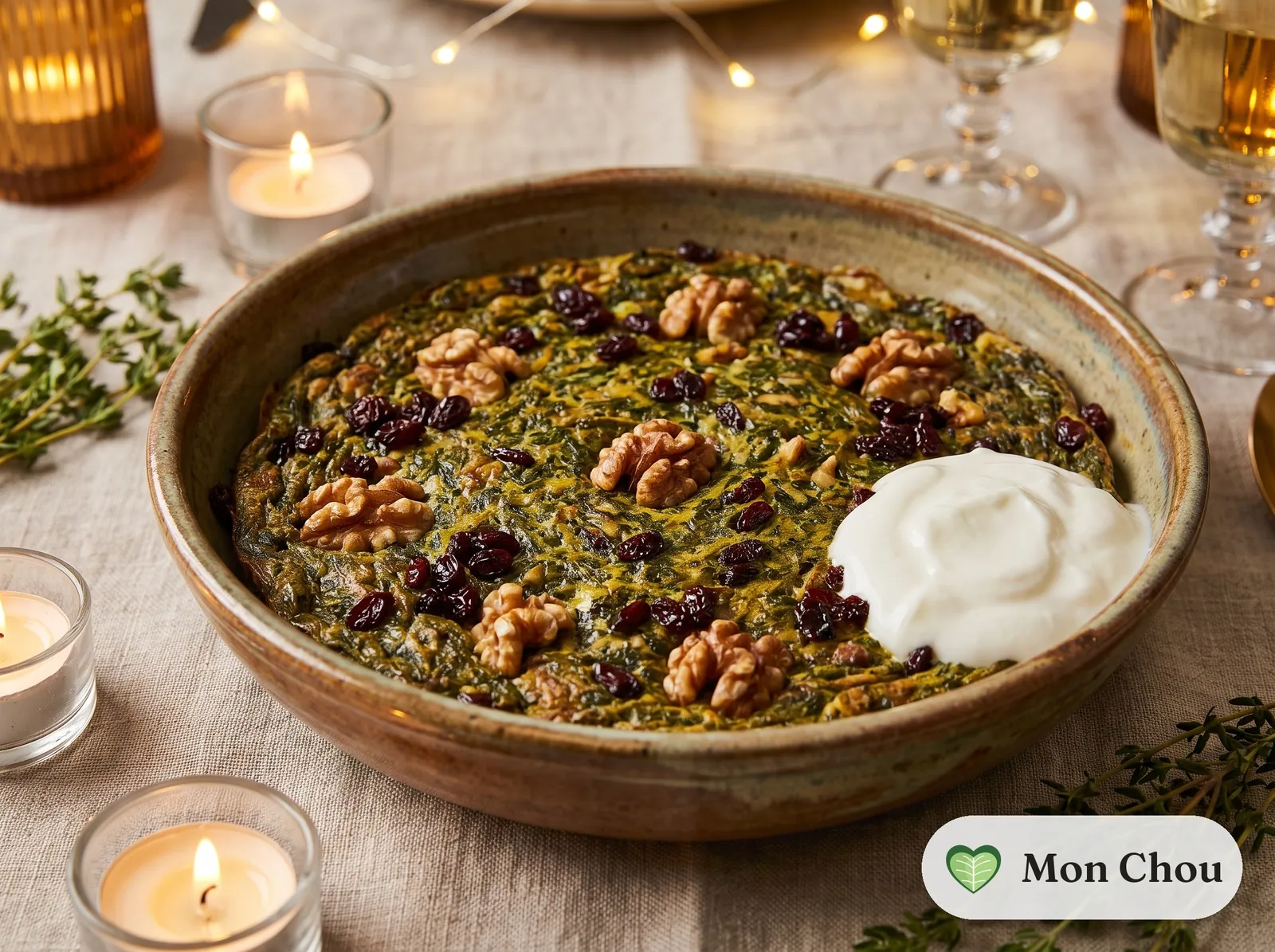 Kuku Sabzi mit Joghurt