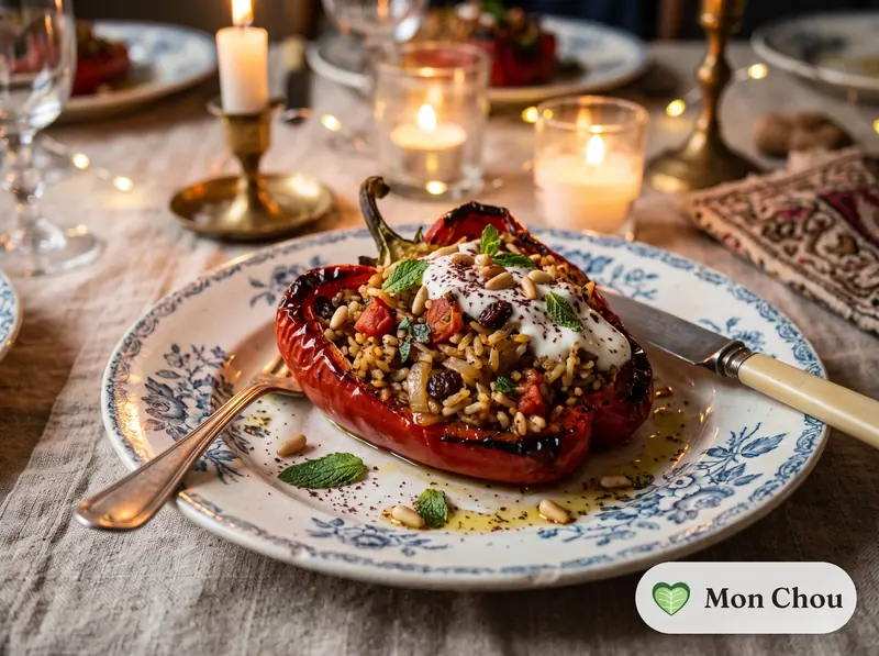Türkisch gefüllte Paprika mit Reis