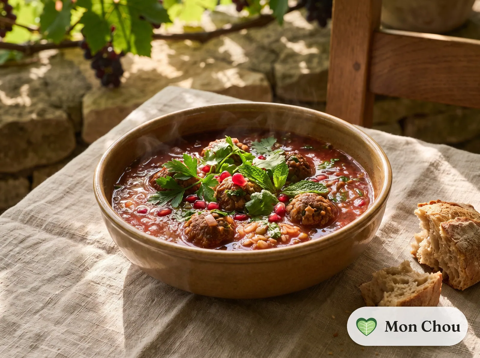 Ash-e Anar, Persian pomegranate soup with meatballs