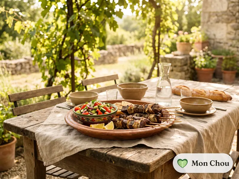 Boulfaf et salade marocaine