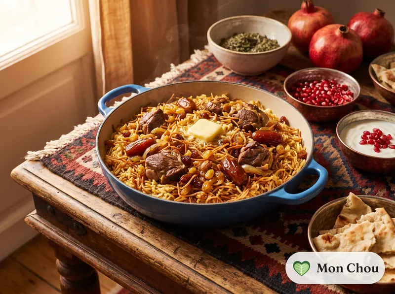 Reshteh polo à l&rsquo;agneau