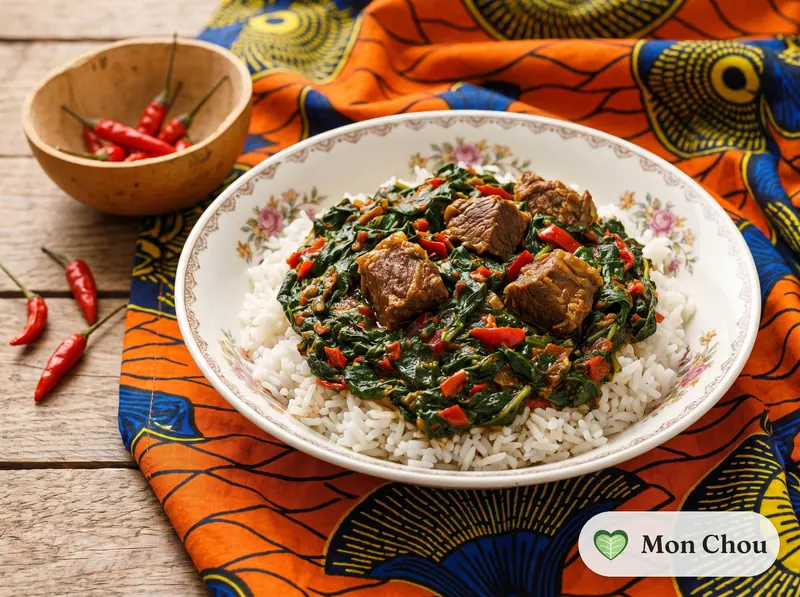 Efo riro au bœuf et riz