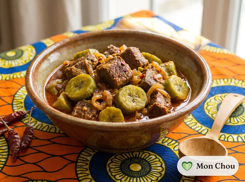 Kondre de bœuf aux plantains