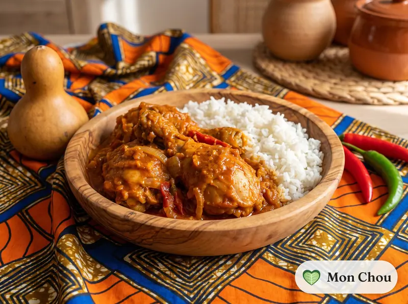Hähnchen Moambe mit Reis