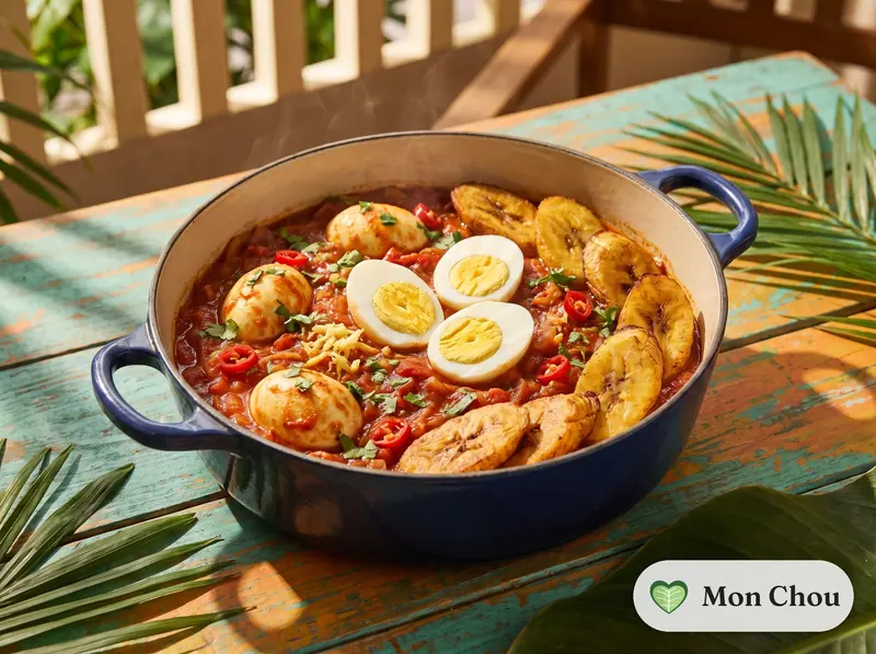 Ghanaian Egg Stew with Plantains