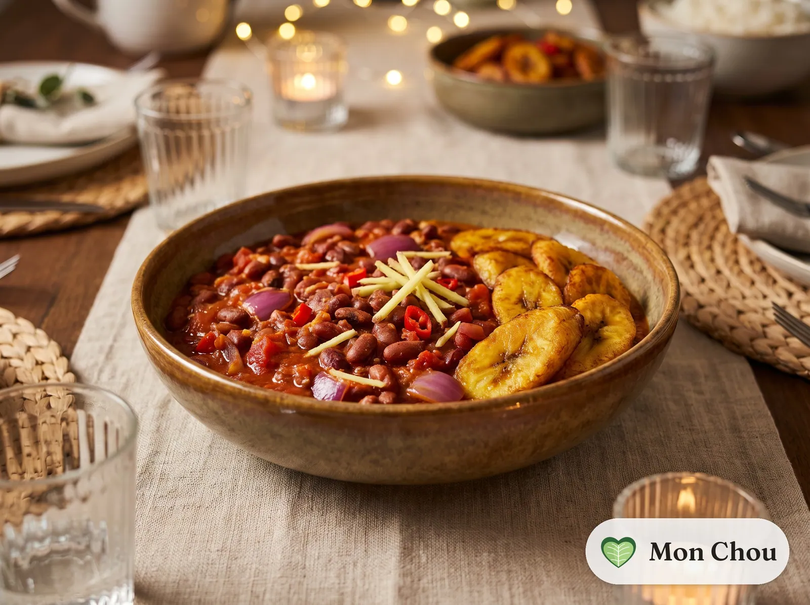 Red red, haricots et plantains frits