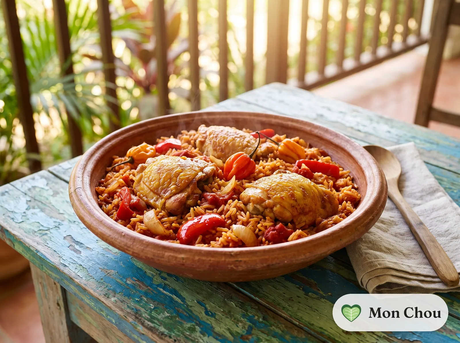 Riz jollof au poulet
