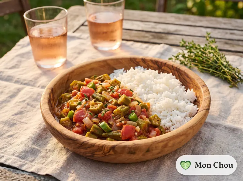 Cari de gombos et riz