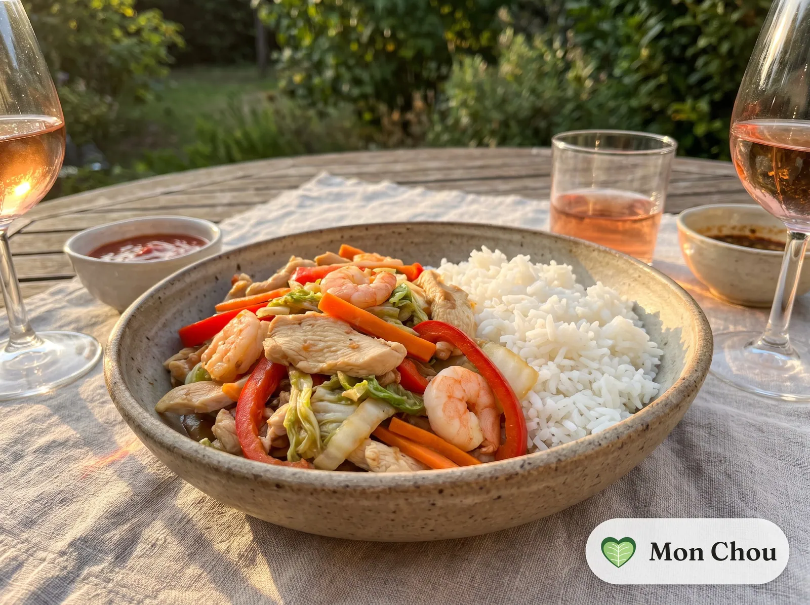 Chop suey mauricien au poulet et riz