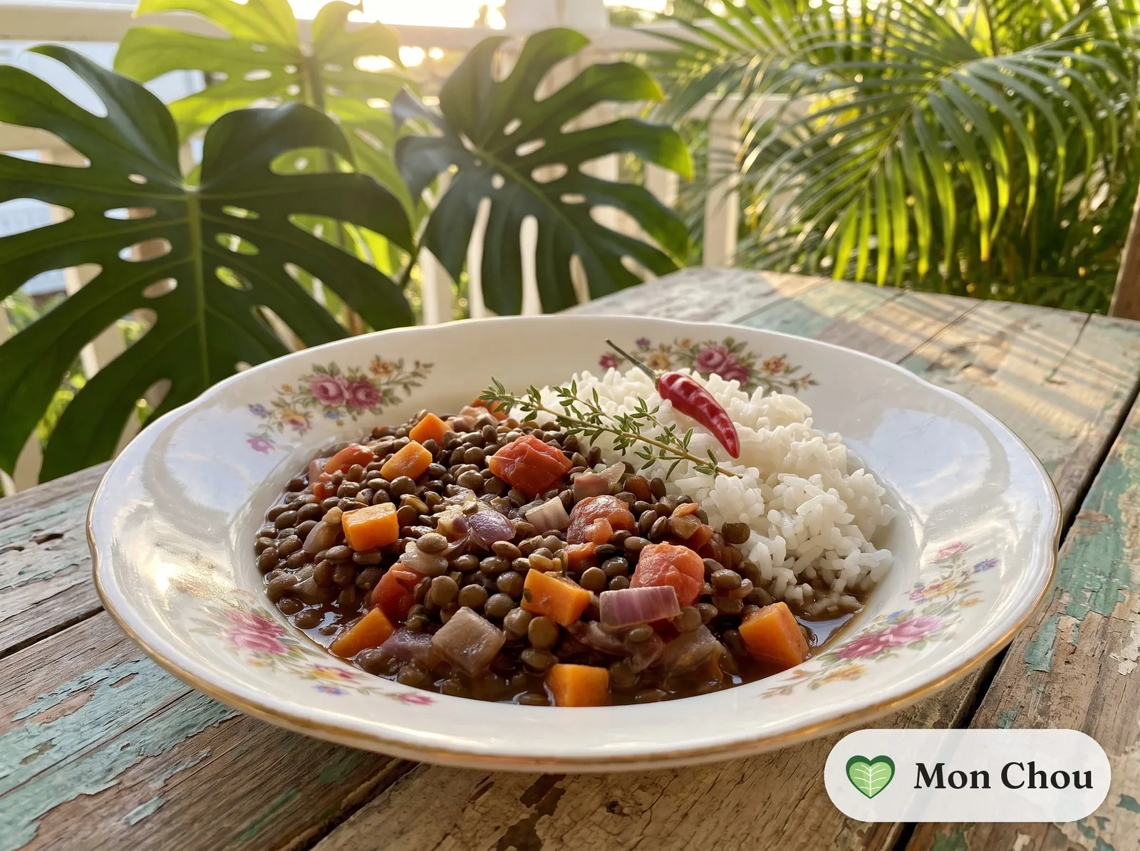 Cilaos lentils and rice