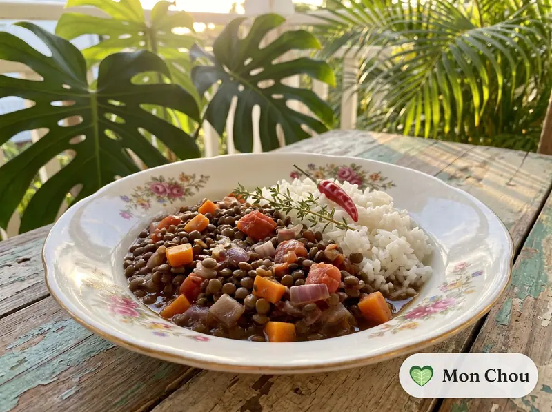 Lentilles de Cilaos et riz