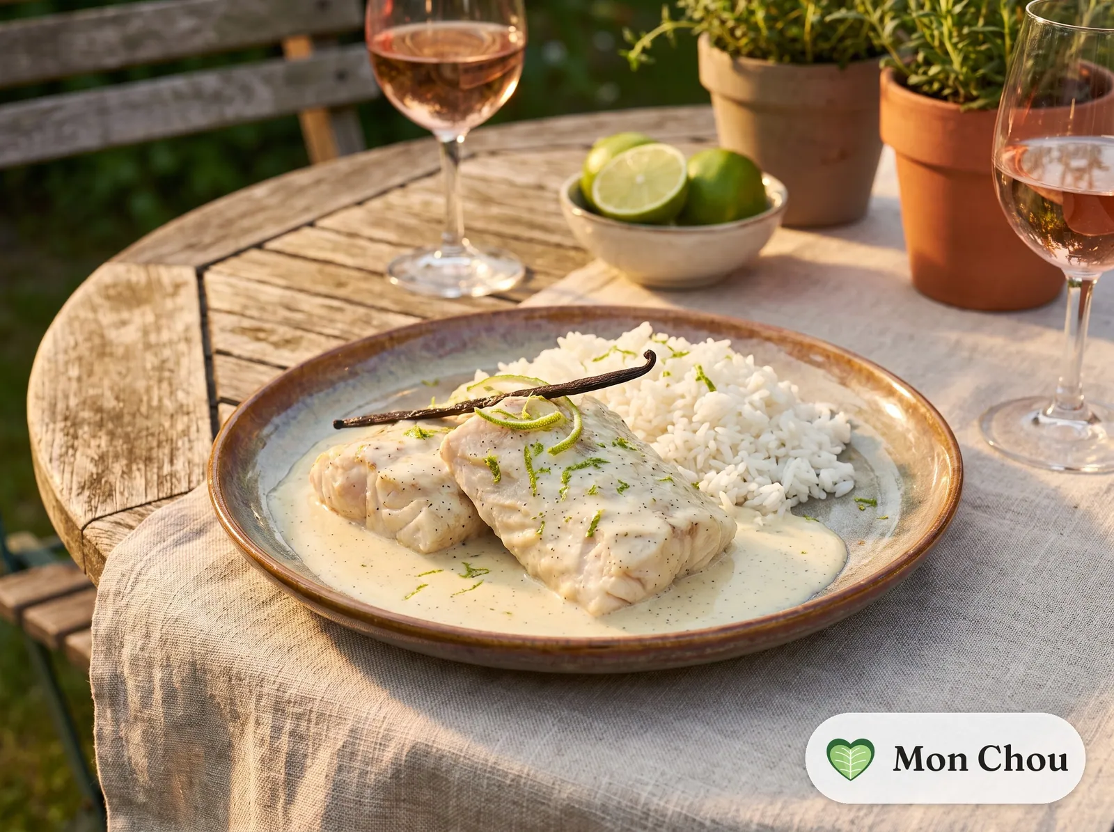 Mahi-mahi à la vanille et riz