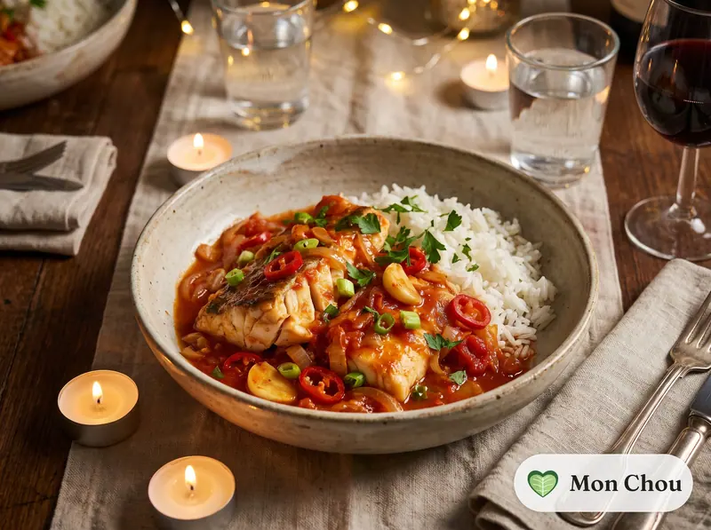 Pimentade de poisson et riz